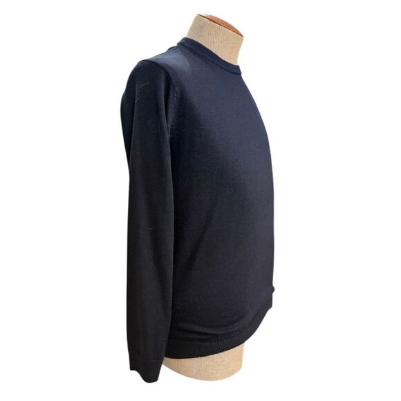 Hart Schaffner Marx Extra Fine Merino Wool Sweater Sz. M Black Pullover - Picture 4 of 7